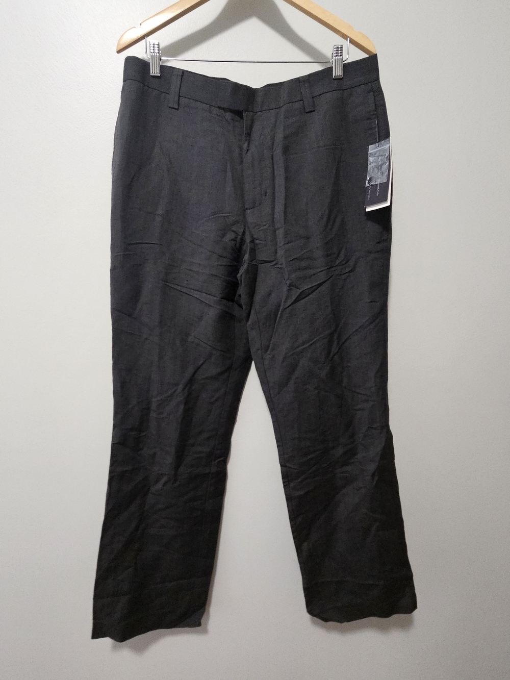 Kenneth Cole Men's Black Classic Straight Chinos